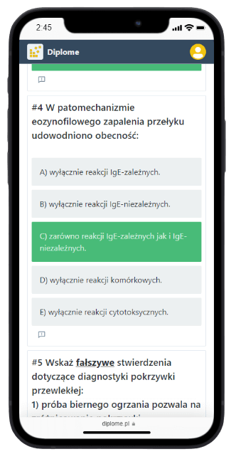 Widok aplikacji na urządzeniu mobilnym